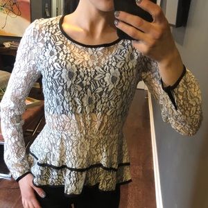 Lace long sleeve top